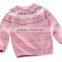 fashion pullover knit heart print Intarsia kids winter sweater
