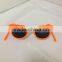 cheap custom logo promotion sunglasses folding sunglasses orange color frame smoke lenses sunglasses DLC9005