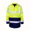 Oxford Hi-vis Yellow Waterproof rain safety jackets for worker