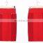 420g Nylon Ponte Wholesale Dark Red Woman Wrap Skirt Fashion