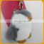 Penguin Bag Fur Charm Rex Rabbit Made Fashion Keychain