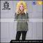 Military short style fashon fur lined parka fur raccoon jacket