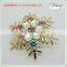XSXZ698135-3 Fashion Rhinestone Snowflake Brooch Christmas Gift Ideas for Friends