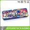 Flat decorative tin box with cut custom printing with lid for food packaging