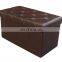 Customized Luxury waterproof Brown PU leather foldable Storage Ottoman bench set series for living room