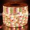 multicolor outdoor waterproof application 100m per roll Led strip light 220v