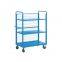 Flatbed trolley static pull sound Trailer plastic logistics folding handling site warehouse turnover distribution tool car