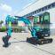 New Excavator Price 0.8 ton 1 ton 2 ton 3 Ton mini Excavator Digging Hydraulic Small Micro Digger Machine Prices for Sale