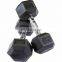 Wholesale Household 20 Kg Weight Custom Dumbbell Set Hexagon Rubber Coated Iron Dumbbell Set