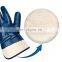 Heavy Duty Durable Blue Nitrile Fully Coated Gloves Oil Water Resistant Safety Work Hand Protective Gloves For Refining