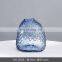 New Design Modern Luxury Nordic Blue Flower Shaped Glass Vase Decoration For Wedding Decor