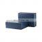 Wholesale bulk retail packaging navy blue color rigid magnetic lock gift wrapping boxes