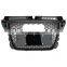 RS3 front bumper radiator grill for Audi A3 ABS chrome black silver car facelift honeycomb mesh grille 2007-2013