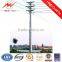 double circuit steel power pole for electrical transmission