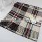 Fashion Classic Baby Boys Girls Autumn Winter Checked Plaid Knitted Scarf With Tassels