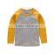 2016 hot selling kid clothing ,boys long sleeve blank t-shirt