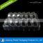 12 pcs PET Plastic macaron packing trays with lids dongguan supplier