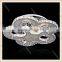 Zhongshan Factory modern metal flush mount led ceiling light stainless steel and crystal ceiling lamp for 2016