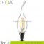 UL listed All glass Dimmable 2w 4w 6w filament led bulb e12