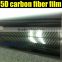 TXD Highest quality glossy black 5d carbon vinyl film with air free bubbles 1.52*20m/Roll