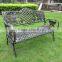 French Style Cast Aluminum Iron Metal park bench garden chair