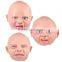 Funny Party Face Masks Creepy Halloween Costume Prop Cry Baby Full Head Latex Rubber Masquerade Mask