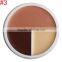 Contour Makeup 3 Colors Concealer Cream 3 Style Optional Long Lasting Camouflage Concealer Palette