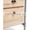 Crafted solid oak timbers and stainless steel office desk