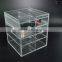 Wholesale Portable Acrylic Makeup Storage Organizer Plexiglass Makeup Holder Plastic Cosmetic Storage Box