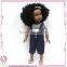 High quality black doll parts vinyl African American girl dolls