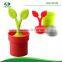 Low price leaf shape silicone tea bag infuser wholesale.