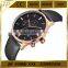 Relogio Masculino rose gold tone steel case relief index corium watch