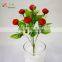 7 heads camellia bud flower high quality fake small camellia rose