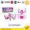 2016 new plastic villa toys set,pink piggy play house toy set,cute castle toys