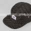 2014 Newest Woven Label Suede Brim Custom Made 5 Panel Cap