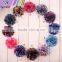 2" Mini Petite Satin Mesh Silk Flowers Charlotte Tulle Puff Flower Head Hydrangea Hair Accessories,YDKM08