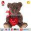 Plush stuffed plush soft valentines teddy bear with heart China Yangzhou manufacture customize wholesale