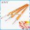 ANY Nail Art Beauty Care 3PCS Golden Wooden Handle Nylon Nail Brush Set