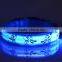 Blue Light Pet Shop Supplies Pug Pattern Pluto 2.5 CM Dual Side Light Collar For Dog