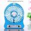 2016 Mini USB Desk Fan, Rechargeable Led Plastic Fan