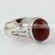 Charming !! Bezel Setting Red Onyx 925 Sterling Silver Ring, Indian Silver Jewelry Supplier, Exporter and Wholesaler