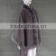 Hot Selling Women Grey Winter Wool Knit With Natural Raccoon Fur Trim Scarf