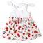 online shipping boutique newborn baby clothing one pieces infants casual soft cotton strawberry print frock