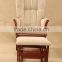 Antique Comfortable Middel East Wooden Glider Chair with OAK footstool