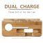Bamboo Wood Charge Station for Apple Watch & for iPhone wooden charging station