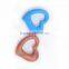 New arrival 2016 hotest red heart silicone pendant teething,silicone baby teether necklace