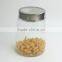 Hot Sale Glass Canister Jar with Metal See-Through Cover