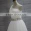 AR-30 Latest Dress Designs Elegant Bride Dress Long Crystal Sash Beaded One-Shoulder Spaghetti Tulle Wedding Dress 2016