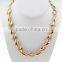 Chain Link Gold Silver Chunky Statement Necklace Earring Set Fashion Jewelry