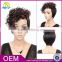 Wholesale mix colors short box braid synthetic lace front afro party wig kinky curly u part wig